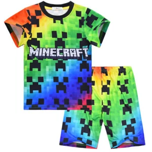 Set estivo bambino ragazzo Creeper t-shirt pantaloncini pigiama abbigliamento pigiama - Foto 1 di 9