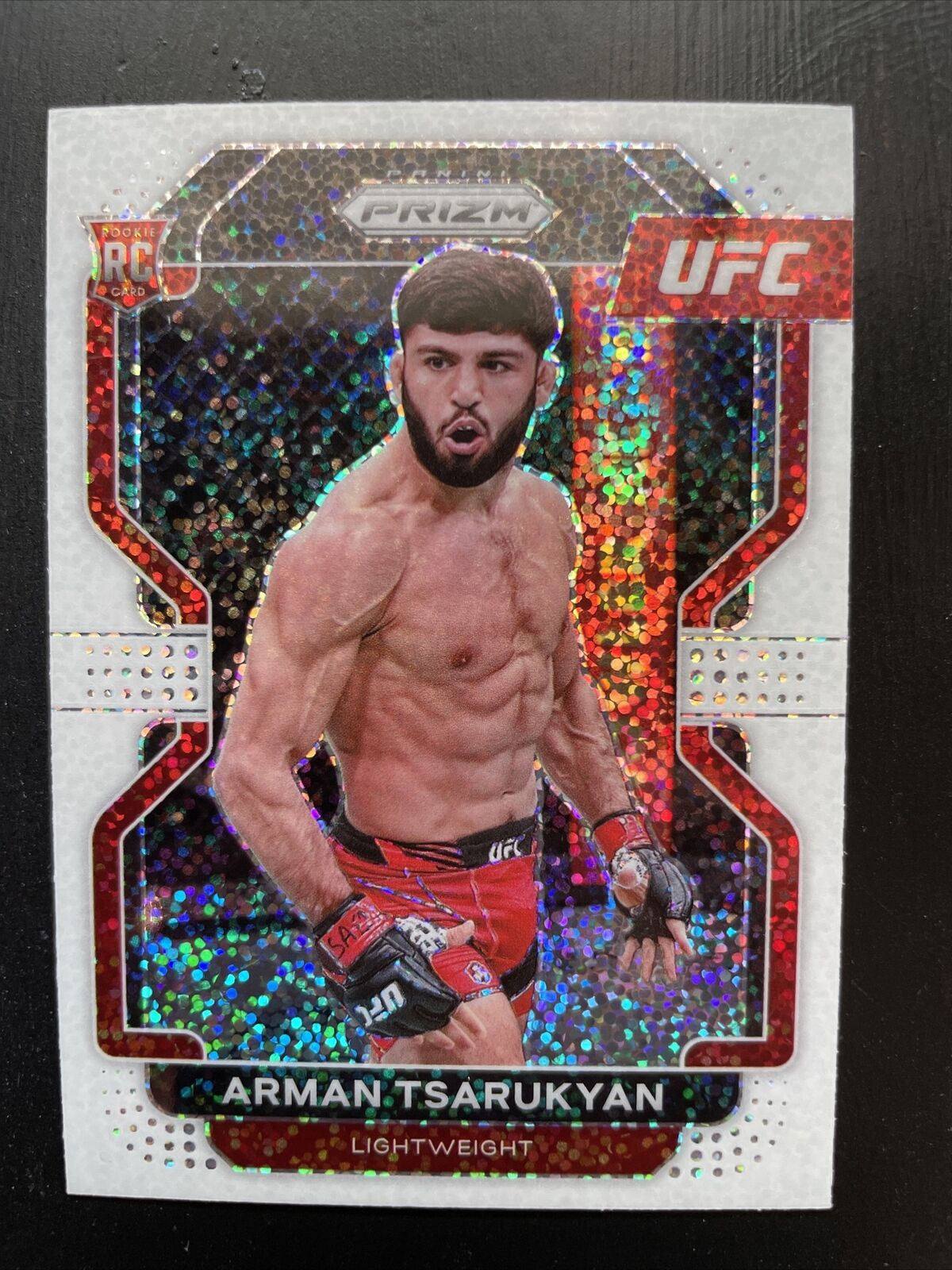 2022 UFC Prizm Arman Tsarukyan RC Rookie White Sparkle SSP Panini Direct