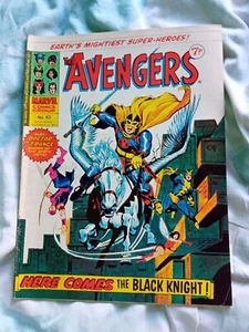 AVENGERS # 62 BRITISH WEEKLY 1974 1ST UK MARVEL APPEARANCE BLACK KNIGHT FN+ - Picture 1 of 8