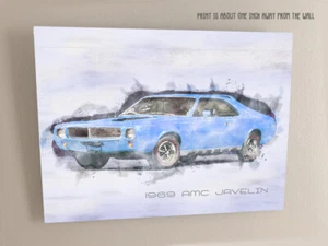 1969 AMC Javelin American Motors Corporation künstlerisches Design Aluminiumschild - Bild 1 von 5
