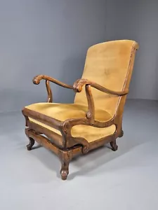 Vintage Danish Rocking Chair Beech and Gold Velour 1940s Retro EB9054 VCLO - Picture 1 of 17