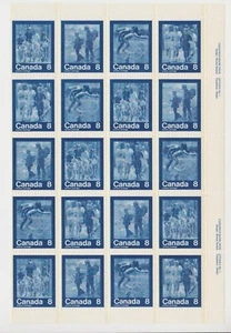 Deportes de verano Canadá- 629-632. mitad derecha de hoja con inscripción negra, montada sin montar o nunca montada - Imagen 1 de 1