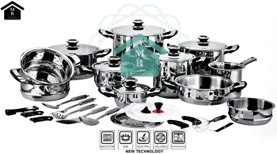 BATTERIA PENTOLE 38 PEZZI ACCIAIO INOX TRIPLO FONDO INDUZIONE LINEA GOURMET - Immagine 1 di 4