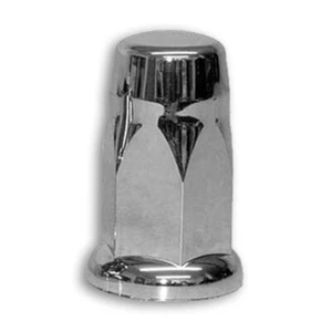 33MM Chrome Plastic King Crown Push-On Nut Cover - Picture 1 of 1