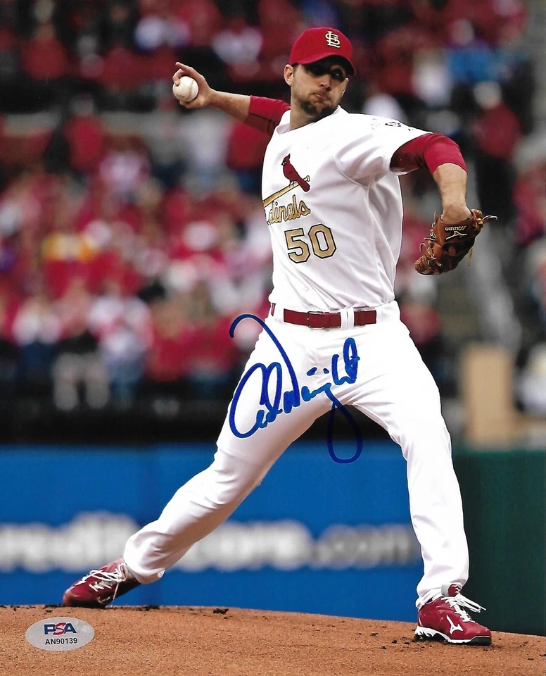 ADAM WAINWRIGHT signed ST LOUIS CARDINALS 8X10 photo w COA PSA AN90139 - Image 1 of 1