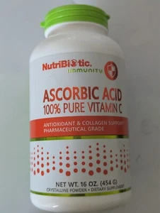 NutriBiotic 100% Pure Vitamin C Ascorbic Acid Crystalline Powder 454g Exp 4/ 26 - Picture 1 of 5