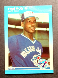 1987  Fleer Update Glossy #U-75 Fred McGriff RC Rookie Card Toronto Blue Jays