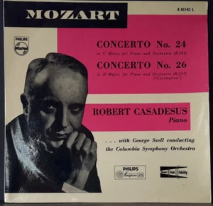 PHILIPS A 01142 L ED 1 AUS MOZART PIANO CONCERTOS NOS. 24 & 26 CASADESUS SZELL - Picture 1 of 3