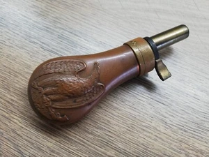 VTG RARE COPPER BRASS COLT PISTOL GUN POWDER BOTTLE FLASK US CIVIL WAR EAGLE №2 - Picture 1 of 13