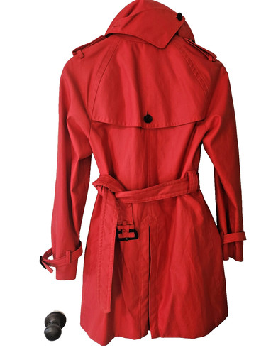 CAPPOTTO GIACCA TRENCH ROSSO COACH TAGLIA 4