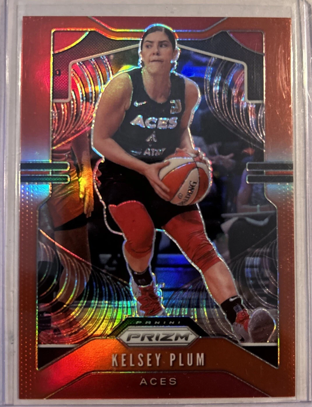 2020 Panini Prizm WNBA #9 KELSEY PLUM Red Prizm #/275
