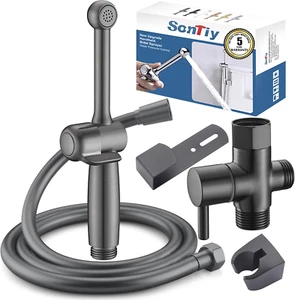 Handheld Bidet Toilet Sprayer, Black Stainless Bidet Sprayer for Toilet, Cloth D - Picture 1 of 8