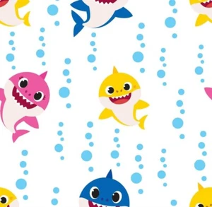 Stoff Hai Baby Streifen Blasen FEDERN KREATIV weiß Baumwolle 1/4 Yard G550715 - Bild 1 von 5