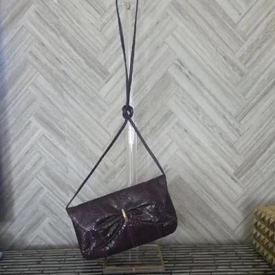 Clemente (Vintage) Genuine Snakeskin Shoulder Bag / Clutch - Image 1 of 4