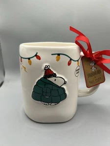 Rae Dunn Peanuts Snoopy Puffer Jacket CURRENT CHRISTMAS MOOD Mug 2025 Winter NEW - Picture 1 of 6