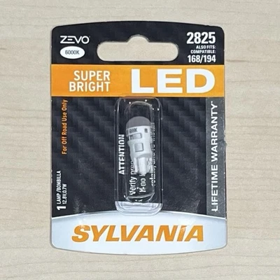 Sylvania 2825 ZEVO LED Super Brillante Blanco 6000K Bombilla Única (1) Foto 1 de 2