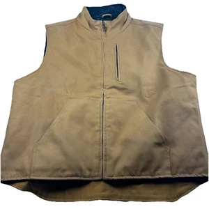 Casual Country Outfitters Herren Weste Canvas braun 2XL XXL Reißverschluss Stepp gefüttert kariert - Bild 1 von 20