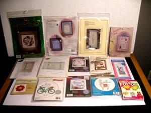 KIT PUNTO DE CRUZ LOTE DE 14 DIMENSIONES DIMENSIONES BUCILLA DIMENSIONES NEEDLECRAFT NUEVO - Imagen 1 de 21