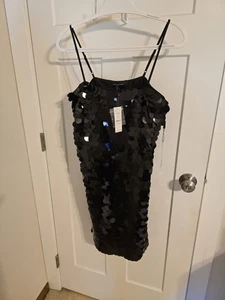 Neu mit Etikett White House Black Market Cocktailparty schwarz Pailletten Größe 6  - Bild 1 von 4