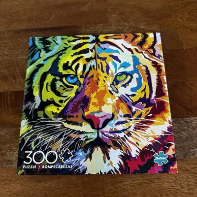 Rompecabezas completo Buffalo Stripes of Color Explosion Tiger Art 300 piezas Foto 1 de 4