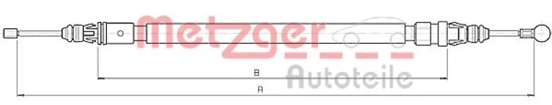 METZGER Handbremsseil Bremsseil Seilzug Feststellbremse Hinten links 10.6235 - Bild 1 von 1