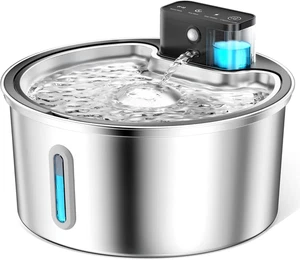 Fontanella per Gatti Senza Fili 3,2L Con Batteria 4200Mah, Fontana per Gatti Con - Foto 1 di 12