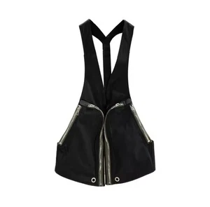 Cargo Weste Rick Fashion Pocket Owens schwarz Baumwolle Avantgarde Style  - Bild 1 von 3