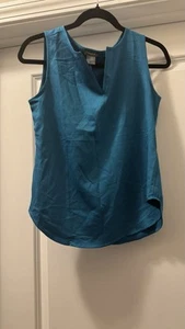ANN TAYLOR LOFT sleeveless Blouse Shirt TOP Women's Size XS Turquoise NWT - Picture 1 of 4