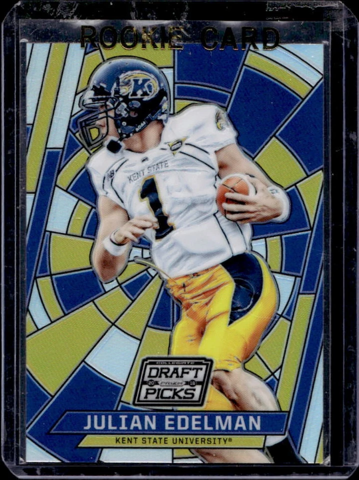 2016 Prizm Draft Picks Julian Edelman Stained Glass #47 - Image 1 of 2