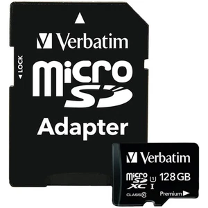 VERBATIM® 128 GB Premium microSDXC Card with Adapter - Picture 1 of 1