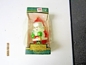 KURT S. ADLER KRINGLE GLAS WEIHNACHTSMANN ORAMENT MIT OVP (BESCHÄDIGT). 6,25" HOCH - Bild 1 von 4