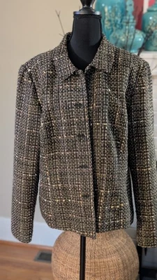 Chaqueta Blazer Mujer Requisitos Negro Marrón Beige Pata de Gallo Talla 16 Foto 1 de 4