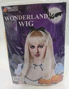 Alicia en el País de las Maravillas Rubia Larga Mujer Disfraz Cosplay Peluca Cuento de Hadas Disney - Imagen 1 de 4