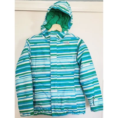 The North Face Niñas 14/16 HyVent Rayas Esquí Snowboard Chaqueta Talla L Invierno Fuera Foto 1 de 4