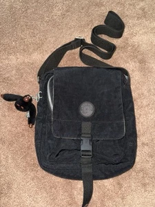 Kipling Lancelot Crossbody Messenger Organizer Schultertasche Schwarz & Affe!! - Bild 1 von 8