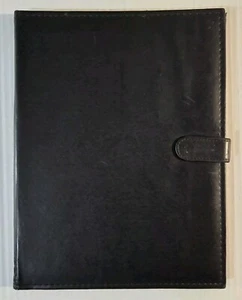Business Professional Faux Leather Portfolio Organizer Folder Black - Picture 1 of 4