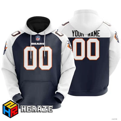 UNBRAND Chicago Bears Hoodie Custom Name & Number Unisex S5XL Many Colors