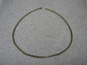 Vintage Cuban Link Yellow Gold Plated Chain Necklace 24" Long Lobster Clasp - Picture 1 of 5