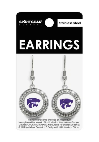 Kansas State Wildcats Dangle Earrings Cover