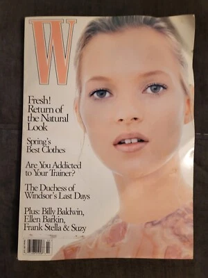 W Magazine February 1995 Kate Moss CVR.  Kristen McMenamy, Bridget Hall  - Image 1 of 4