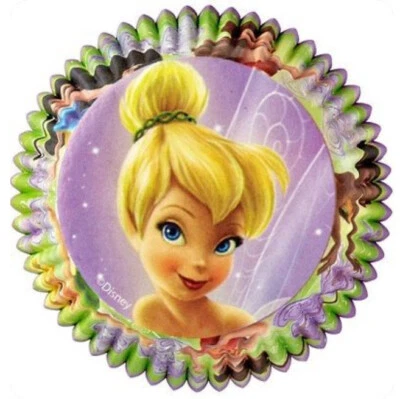 DISNEY FAIRIES Tinkerbell Birthday Party CUPCAKE LINERS 25 baking paper cups - Image 1 of 2