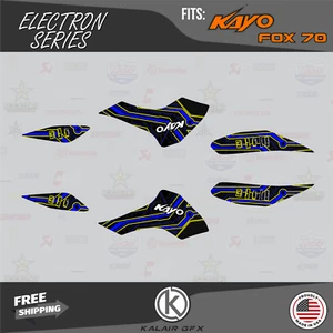 Kit de gráficos para Kayo Sports Fox-70 AY-70 Storm-70 todos los años electrón - AZUL - Imagen 1 de 6