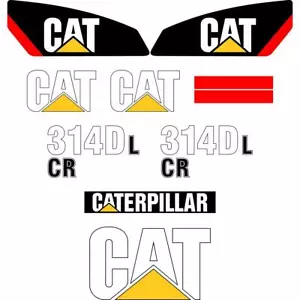 Cat 314D L CR decals stickers kit laminated repro kit - Foto 1 di 1