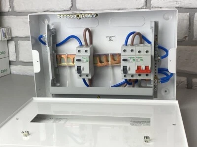 Easy9 EZ9R4R4MCUL 4+4 way Consumer Unit 1x 100A main Sw + 2x 63A RCCB - Image 1 of 4