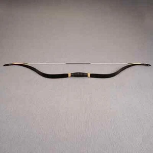 AF Archery 54" Crimea Tatar Recurve Bow 45lbs Black Glossy Traditional Bow - Picture 1 of 6