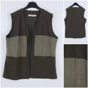 Womens Waistcoat XL Size UK 18 EU 44 Brown CHARTMAN Cardigan Casual Vest - Picture 1 of 9