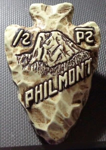 Vintage Boy Scout Philmont Arrowhead Neckerchief Slide Ceramic - Picture 1 of 2