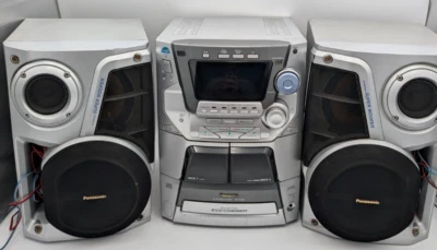 Panasonic Stereo System 5 Disk CD Changer SA-AK33 Deep Bass, Working, No Remote - Image 1 of 4