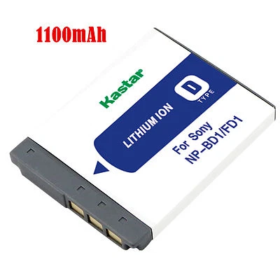 1x Kastar Battery for Sony NP-BD1 FD1 Type D CyberShot DSC-G3 T2 T77 T900 TX1