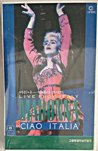MADONNA CIAO ITALIA LIVE FROM ITALY DE VINTER DOO MARIO CORATO KOREA VHS 1988 - Picture 1 of 3